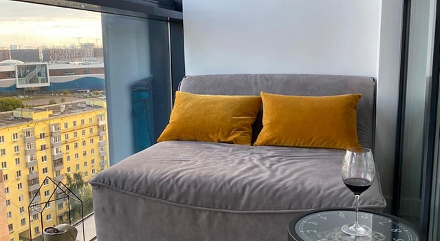 Диван для балкона и лоджии-4, стильный диван Док для веранды 